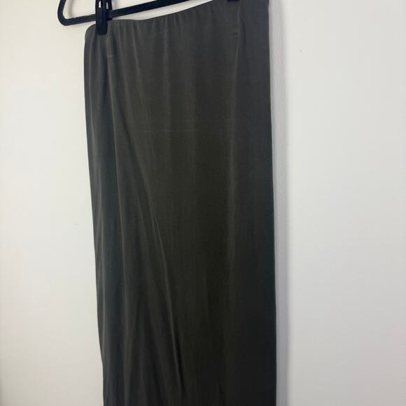 Tahari Womens Pull-On Slinky Jersey Business Office Olive Green Midi Skirt Small - Picture 6 of 13